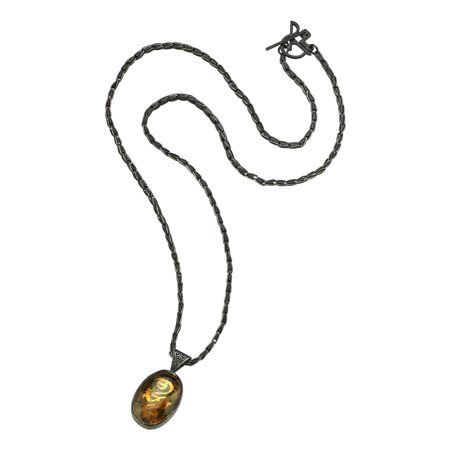 rahi-061-1 Hiç'in Arayışı — Kolye — 925 Ayar Gümüş Urfa Zincir / Citrine